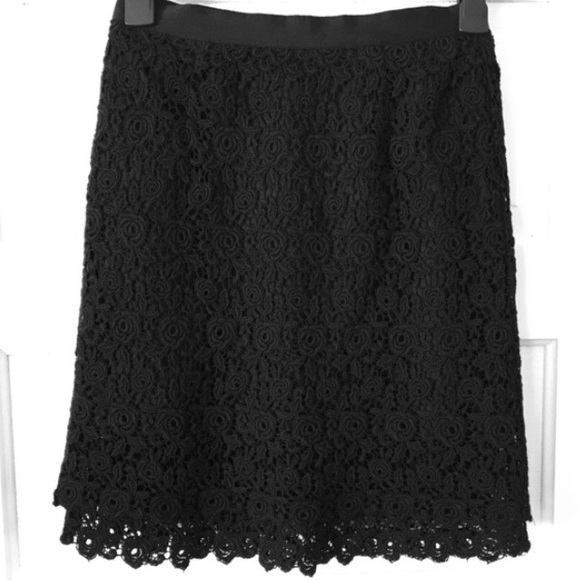 Elevenses Anthropologie Lace Rose Bud Pencil Skirt - Picture 3 of 9